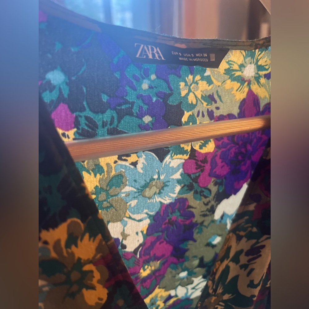 Zara flower mini dress